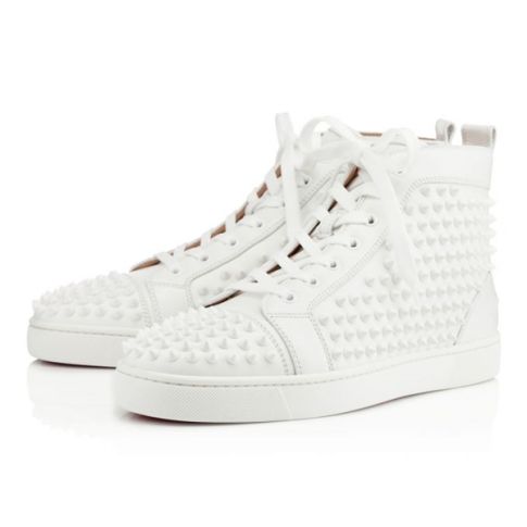 Christian Louboutin Louis White/white Leather  Celebrate the company's 10th anniversary promotion limited